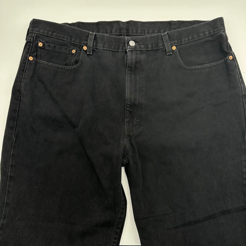 Levis 550 Relaxed Fit Tapered Leg Black Denim Jeans Mens W42 L29 00550-0260